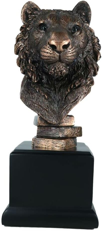 Bengal Tiger Bust Sculpture 9" H with Trophy Base