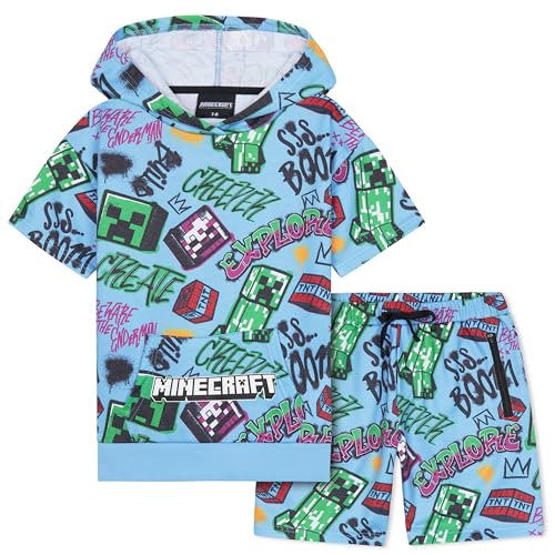 Minecraft Hoodie and Sweatpants Tracksuit for Boys Teens Kids Clothes Short Set