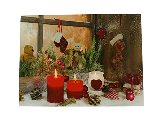 Festive Productions - Vela Luminosa con Pilas, Microfibra, 40 cm x 30 cm