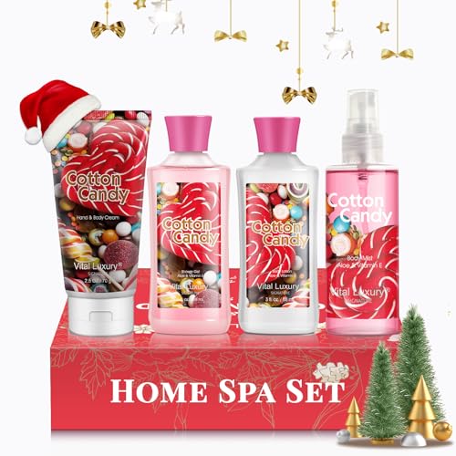 Vital Luxury Cotton Candy Bath & Body Kit,3 Fl Oz-4PCS,