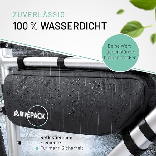 BIKEPACK Fahrradtasche Rahmen - Ideale Fahrradtasche, Rahmentasche Fahrrad für Rennrad &...
