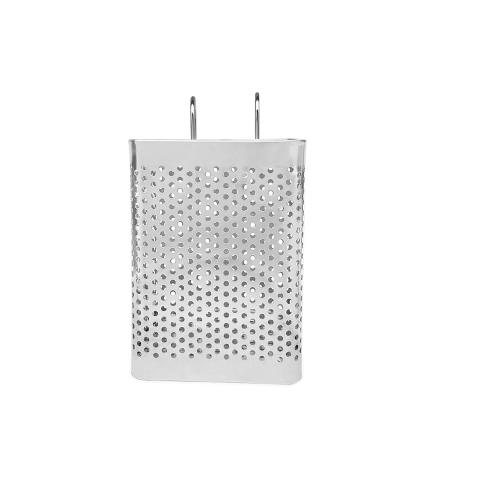 Stainless Steel Utensil Holder for Kitchen Counter, Drying Basket, Hanging Rectangular Utensil Holder with Hooks, Dishwasher Safe Flatware Drying Caddy for Dish Rack, Kitchen Sink & Countertop
