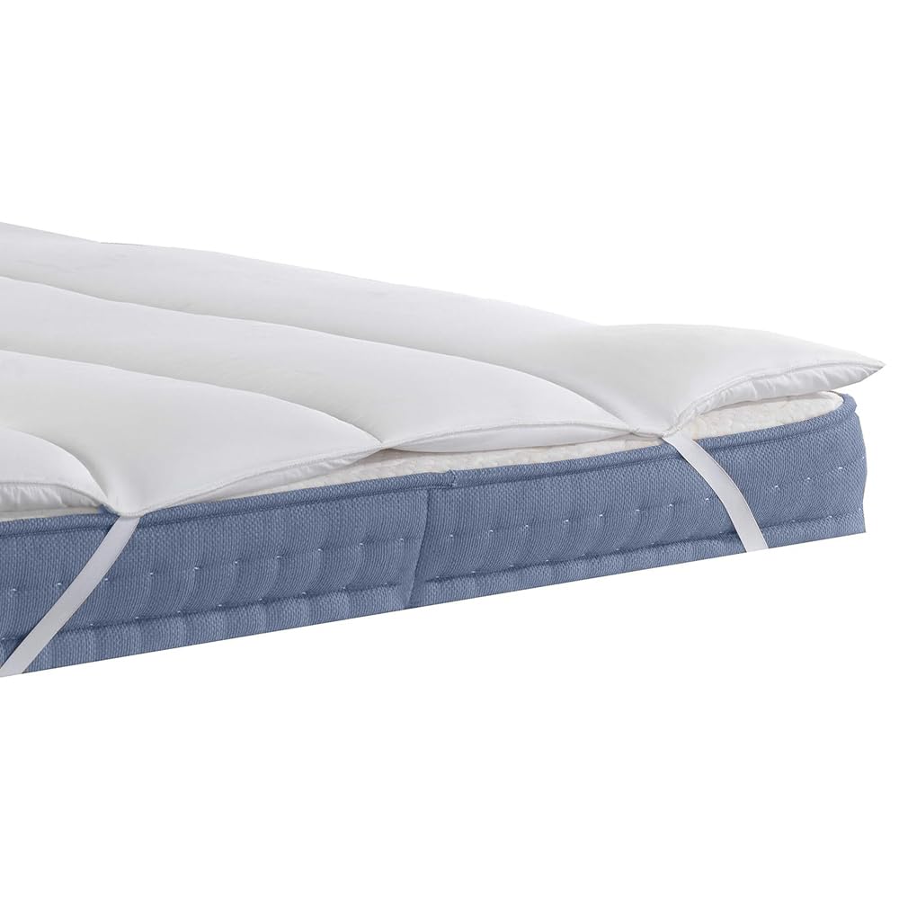 UK Care Direct Anti-Allergy Polycotton Mattress Topper - Hollowfibre Filled Mattress Reviver, Channel Stitched Design, Bounce Back Qualities - Single - W90cm (36") x L190cm (75")