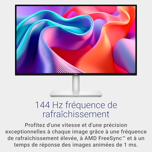 Dell 27 Plus QHD Monitor - S2725DSM - 27-inch QHD (2560x1440) 144Hz 1ms Display, 2 x 3W Speakers, HDMI/DisplayPort 1.4 Connectivity, Height/Tilt/Pivot/Swivel Adjustability, AMD FreeSync - Ash White by Dell - Image 5
