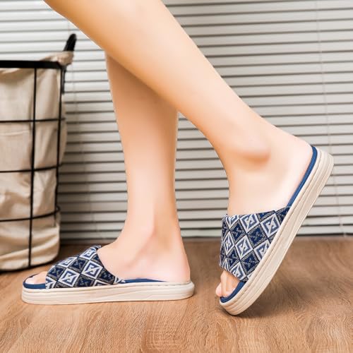 Silent Slippers Home Anti Slip Breathable Indoor Shoes Soft Soles Lightweight Men's and Women's Cloth Slips3