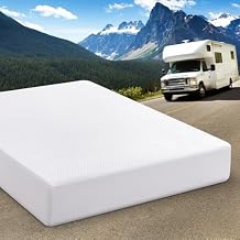 Opoiar RV Mattress Short King 10 Inch Memory Foam Mattress, Cooling Green Tea/Gel Medium Firm Bed Mattress in a Box for Camper/Trailer/Truck, Certified Mattress Made in USA 75 x 72