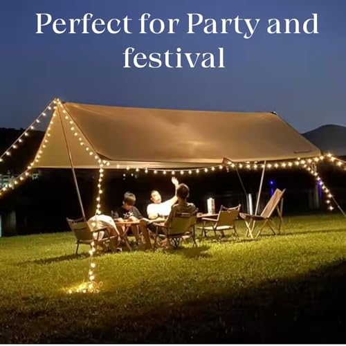 Image of One94Store Crystal Ball String Lights 3 Meter, 14 LED Warm White - Waterproof Fairy Lights for Christmas Decoration, Wedding, Bedroom, Garden, Party, Indoor Outdoor Use (Pack of 5)