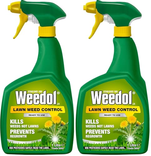 Weedol Lawn Weedkiller, ready to use, 1L (Pack of 2)