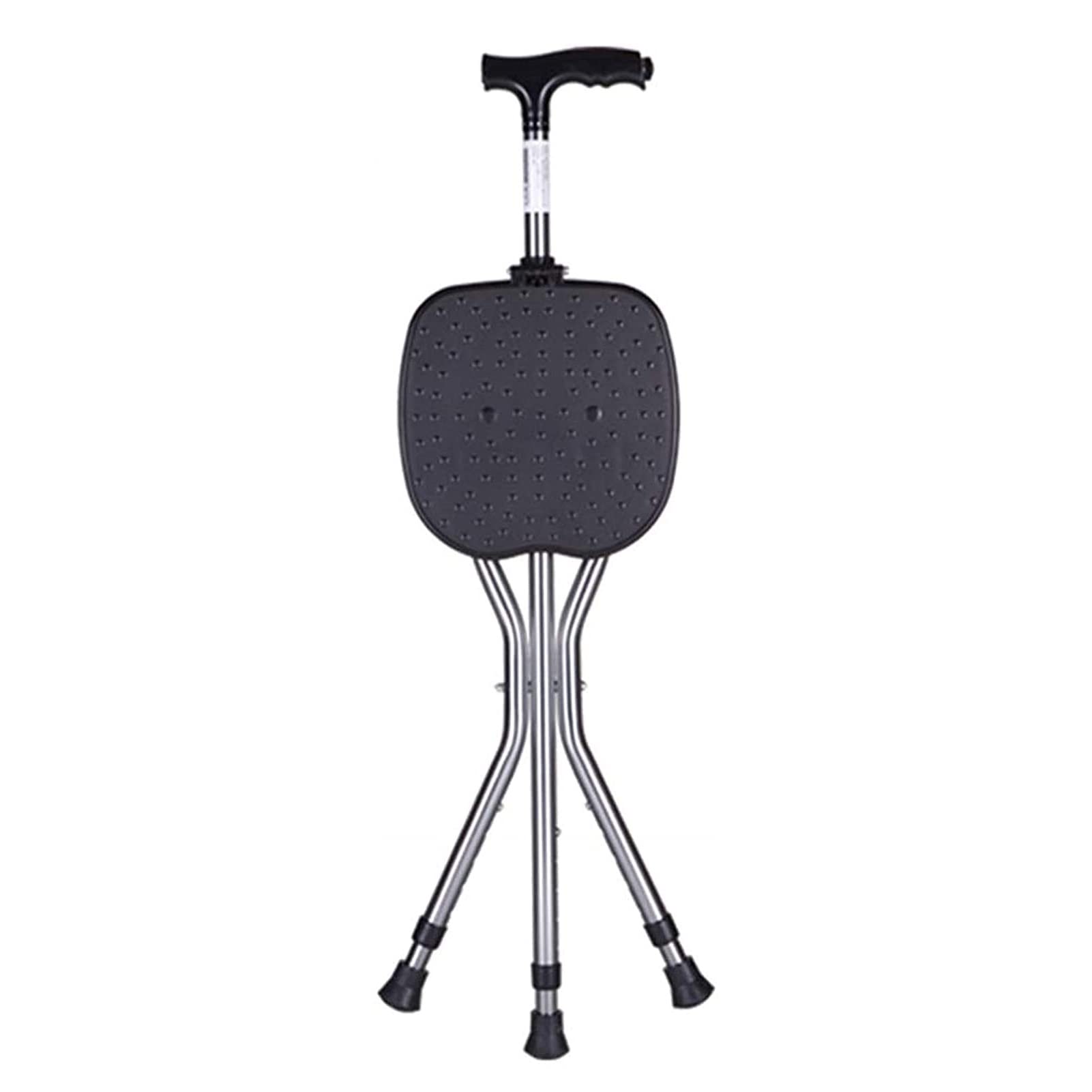 Bastón de bastón con asiento de silla, plegable, aluminio, altura ajustable, ayuda médica para discapacidad Bañones de asiento plegables, bastones para flexibilidad y duradera, base antideslizante