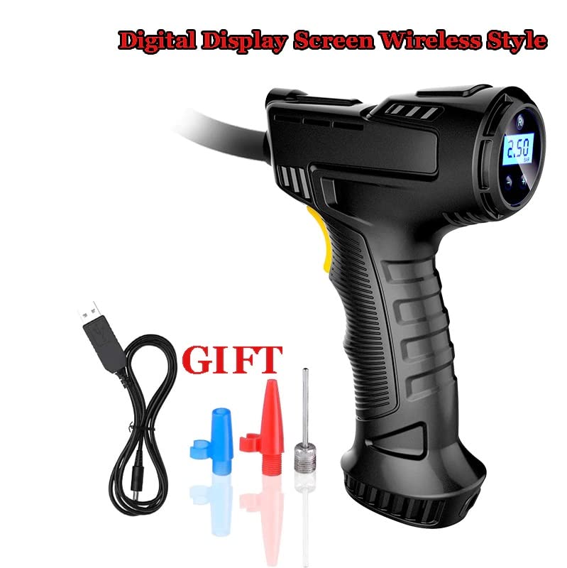 COMPRESSORE ARIA PORTATILE A BATTERIA RICARICABILE 12v PER RUOTE AUTO MOTO BICI - Foto 2