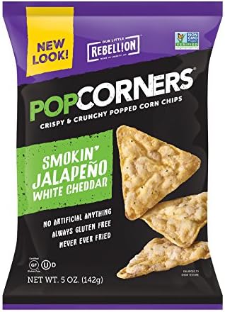 Medora Snacks PopCorners Popped Corn Chips, Chessy Jalapeno, 5 Ounce (Pack of 12)