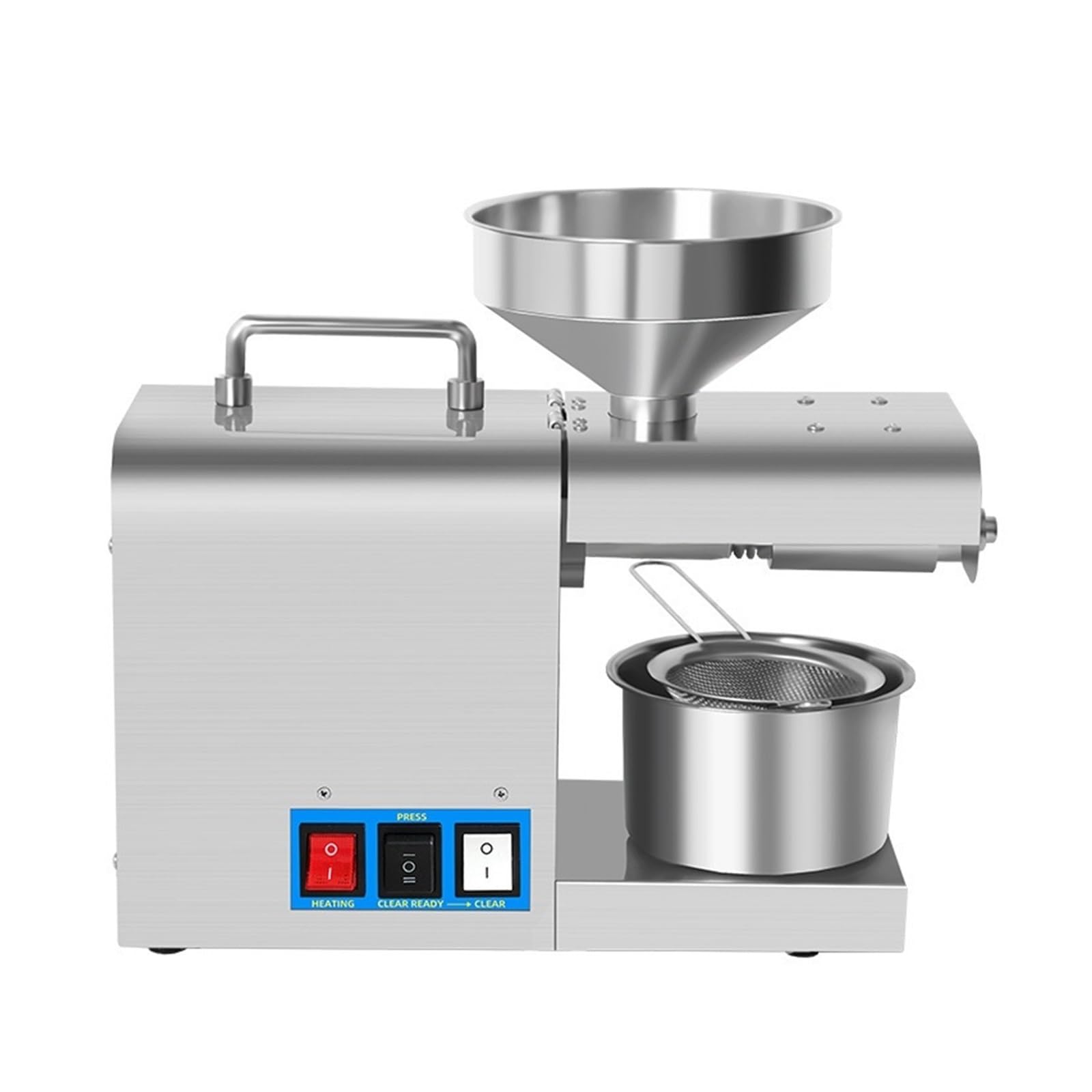 HCZKIUJY Linseed Olive Kernel Stainless Steel Intelligent Temperature Control Oil Press Hot And Cold Intelligent Temperature Control (RG)
