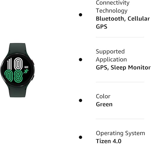 Miniatura 8 de SAMSUNG Galaxy Watch 4, reloj inteligente de 1.732in con monitor ECG para salud, fitness, correr, ciclos de sueño, detección de caídas GPS, versión