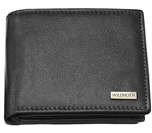 Image of WildHorn Rfid Protected Leather Wallet For Men, Black