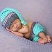 Produktbild Matissa Baby Kleinkind Neugeborenen Hand gestrickt häkeln Strickmütze Hut Kostüm Baby Fotografie Requisiten Props (schlafender Engel)