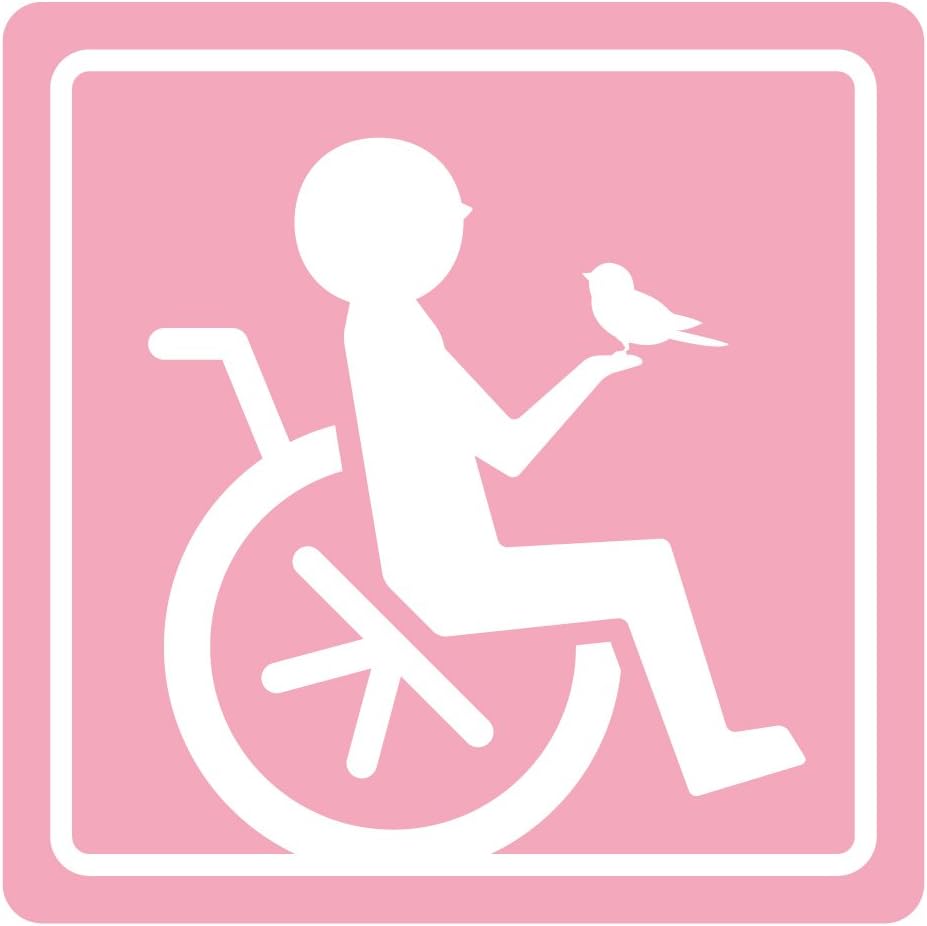 Amazon Co Jp Imoninn 障害者マーク カッティングステッカー 車いすサイン 福祉車両用 ピンク色 車 バイク