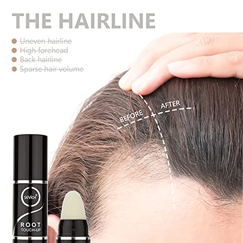 Sevich Hairline Shadow Powder - Hairline Powder, Instantly Cover Grey Hair Root Concealer Hair Root-Touch-Ups With Powder Puff Pen 2.5G Dark Brown #TOP1