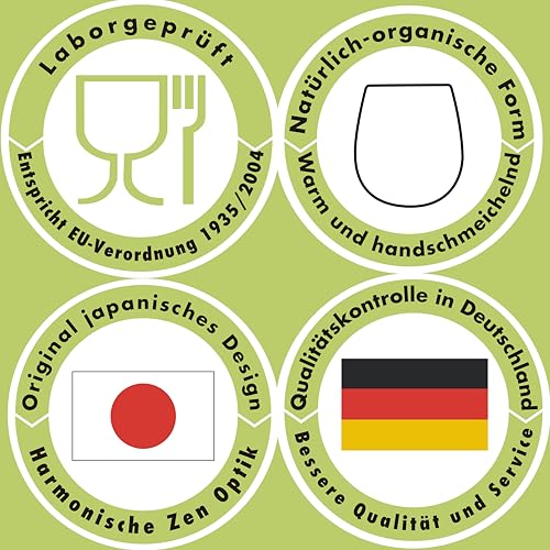 Miniatura 2 de Goodwei Tazas De Té Japonesas Tazas De Cerámica Sin Asa, Forma Redondeada Y Diseño Minimalista Perfectas Para Té, Matcha, Café O Espresso - Juego De 4, 200 Ml Camellia White
