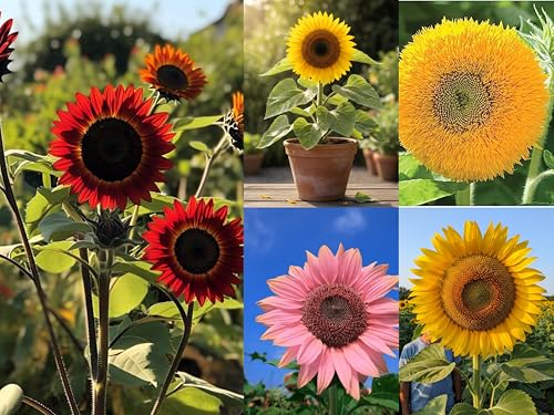 Image of Low Maintenance Hybrid Flower Seeds Combo Pack- All Year Flower Seeds Supply (5 VARIETIES SUNFLOWER COMBO)