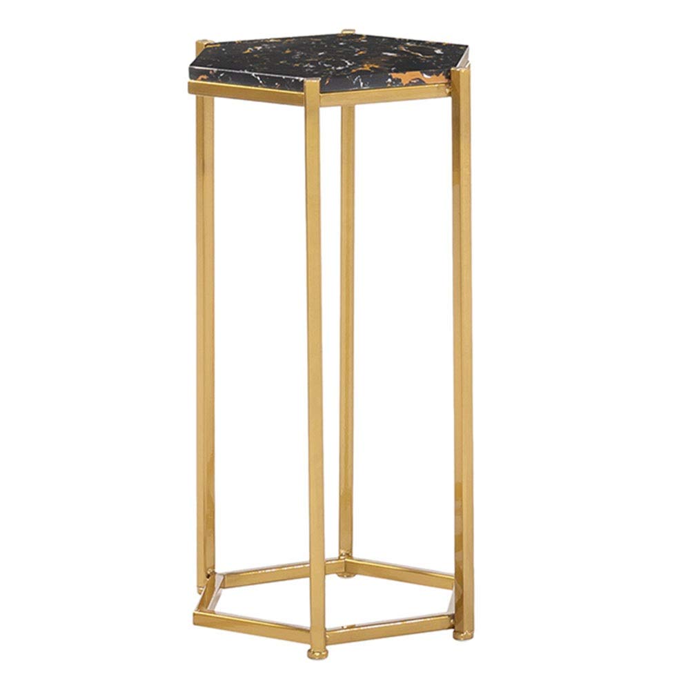 Table basse en marbre et or 32x31x60cm pour salon