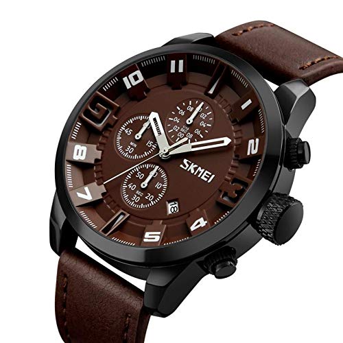 Side view of the SKMEI GADIN-9165 watch showing the crown and pushers.