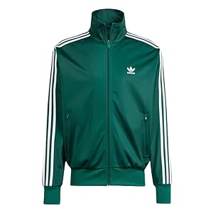 ADIDAS ORIGINALS MEN’S ADICOLOR CLASSICS FIREBIRD LOOSE FIT TRACK JACKET, COLLEGIATE GREEN, MEDIUM