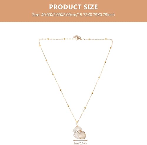 Miniatura 7 de Collar con colgante de concha de concha de mar natural, cadena de cuerda larga, 16 colgantes de concha marina naturales y metálicos, joyería de