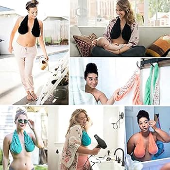KDAWN Bath Towel Bra for Women, Bath Towels with Hanging Neck