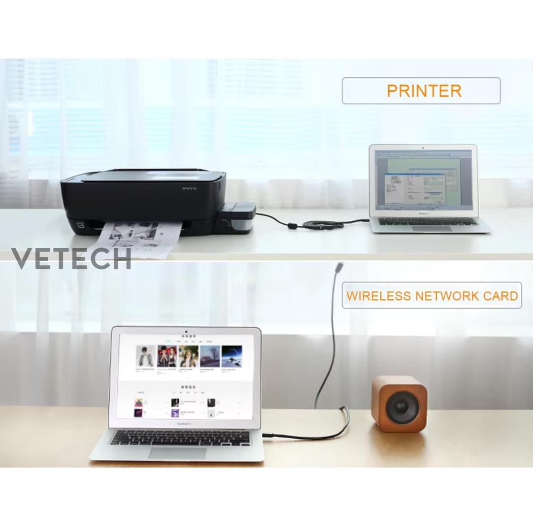 Vetech USB Uzatma Kablosu Yazıcı/USB Bellek/Kablo Uzatıcı (1.5 Metre)