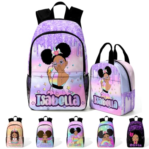Image of Custom Backpack Set for Girls Kids Personalized Backpacks Back to School