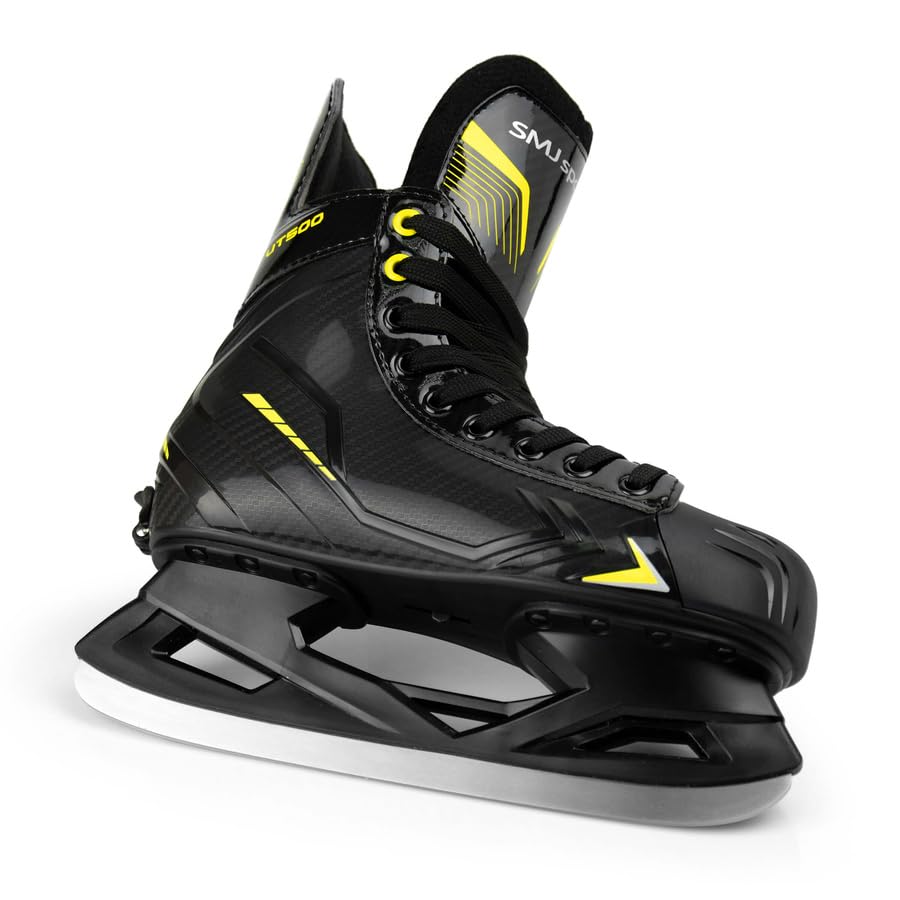 Pattini da hockey per bambini, regolabili, da hockey su ghiaccio, SMJ UT500
