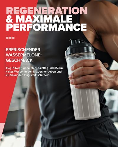 100% EAAs Zero Watermelon 500g - EAAs Pulver hochdosiert, Vegan und zuckerfrei, 8 essentielle Aminosäuren zur Ergänzung deiner Sporternährung 4
