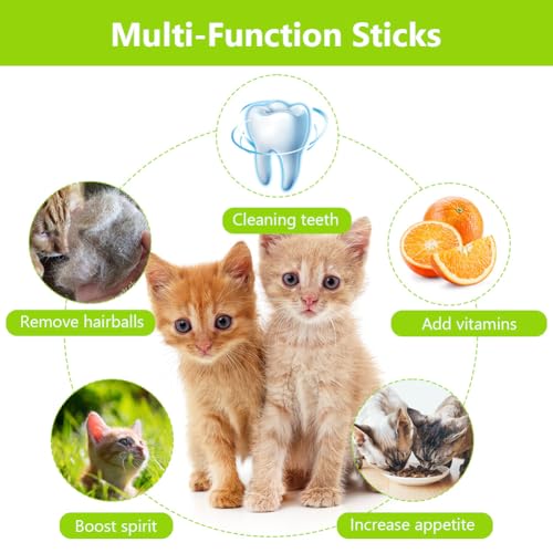 OSDUE Katzenminze Sticks, 21 Stück Matatabi Kausticks mit Ball Katzenminze Spielzeug Katzen Kauhölzer Sticks für Katzen Zahnpflege & Gegen Mundgeruch Natürlich Sicher Katzensticks Kausticks Set