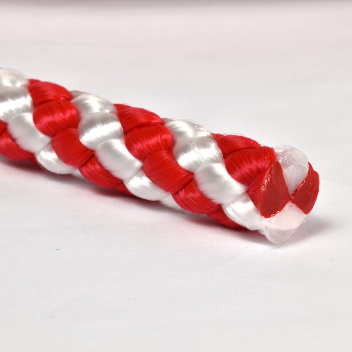 Corderie Italiane, 006024668, Treccia segnaletica bianco/rossa 10 mm - 100 mt