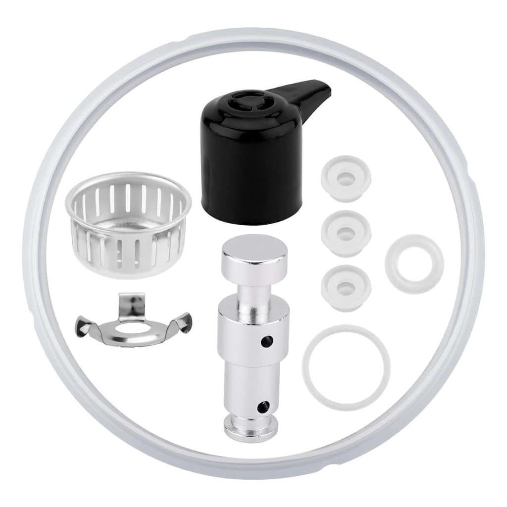 GMBYLBY Pressure Cooker Release Valves Set With Sealing Rings Exhaust Part Texture For 8 Quart Float