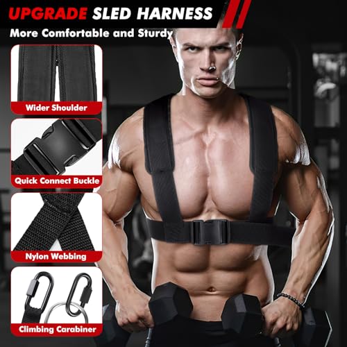 TYRSEN Weight Sled, Heavy-Duty Push Pull Sled, Adjustable Height Handle, Workout Fitness Sled for Training- Running Speed, Agility, Soccer, Football, Strength, Crossfit- Suitable for 1" & 2" Plates - Image 6