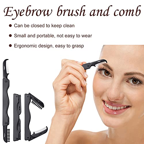 14-Piece Eyelash Curler & Grooming Kit for Women - Black & Purple - Image 6