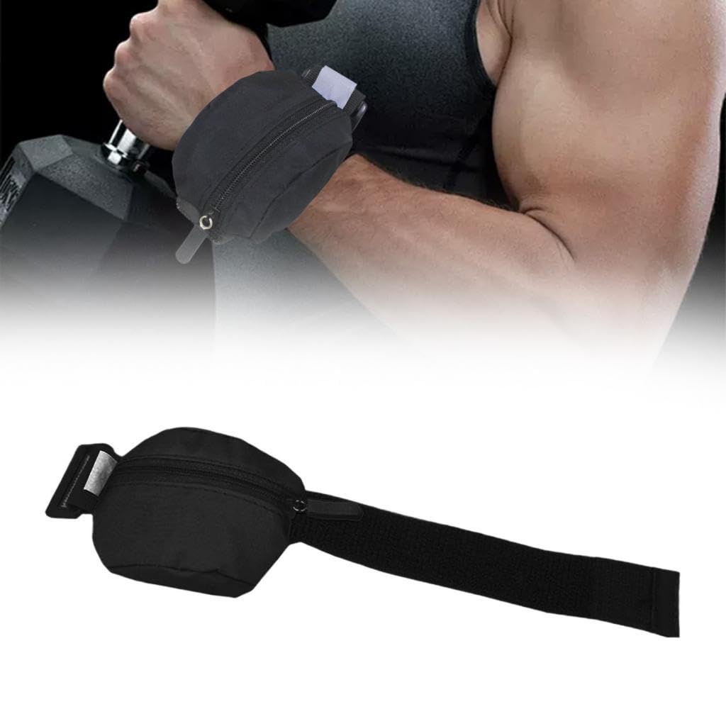 Oshhni Bracelet de Bracelet Sportif pour Les Hommes Portefeuille de Poignet étanche avec Fermeture éclair pour Le Cyclisme de Fitness, Noir