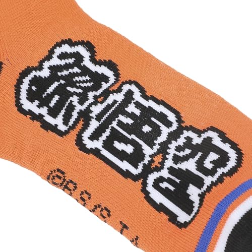 Bioworld Dragon Ball Super Kanji Men's Orange Athletic Crew Socks4
