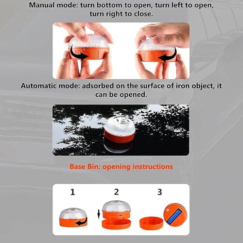 Miniatura 7 de Triángulos Reflectantes Para Coche V16 Homologada Recargable Con Geolocalizador Luces De Advertencia De Iman, Luz Estroboscopica De Advertencia Luz De Emergencia Led Luz Para Coches Y Motocicletas