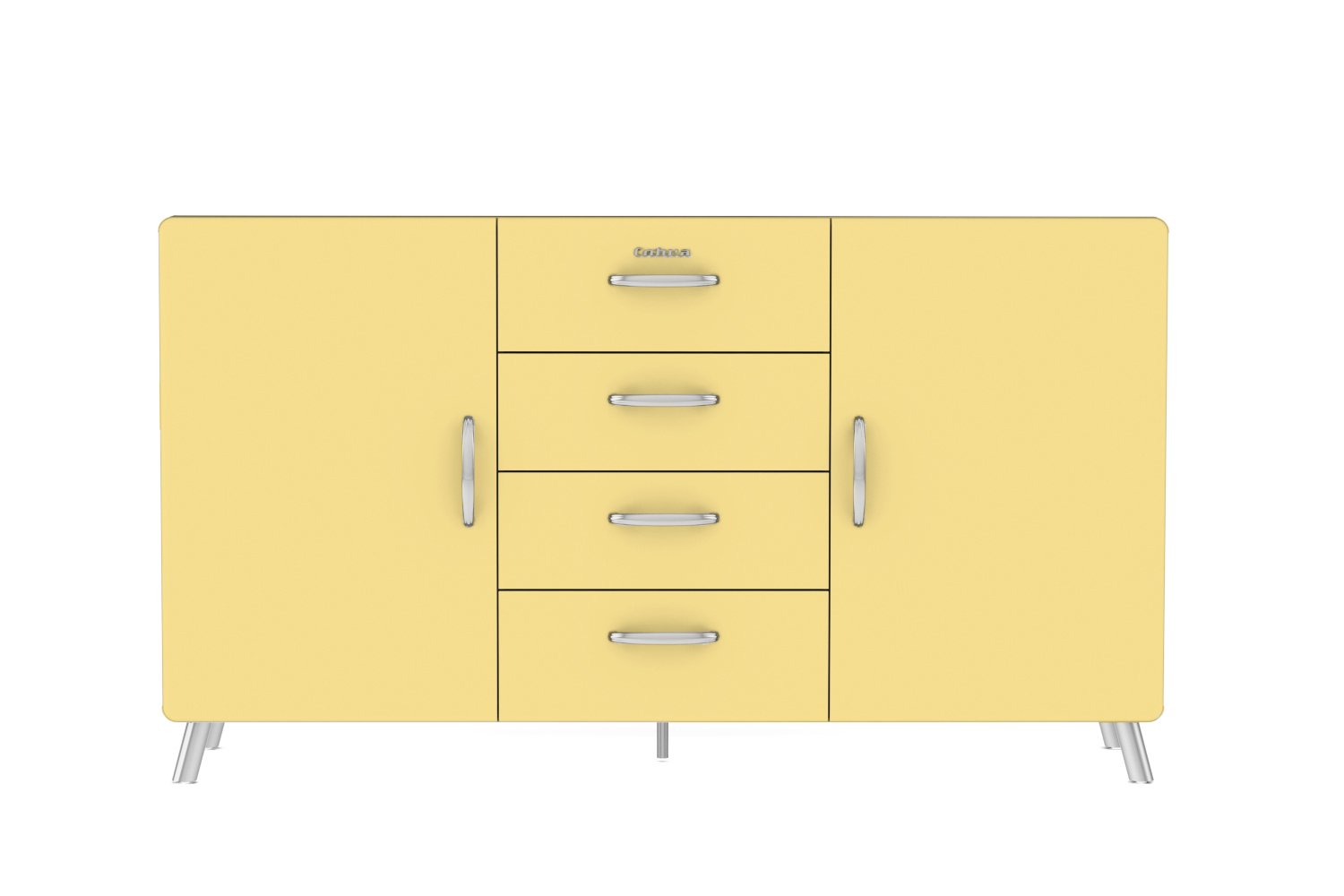 TENZO Cobra Designer Sideboard, Wood, Lemon, 163x43x92 cm