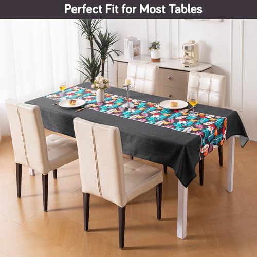 Image of HOKIPO Modern Grace Table Cloth for 4 Seater, 55x71 in, Spring Aura