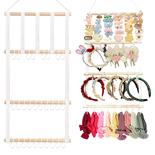 Image of PENKYSAIR Headband Holder Bow Holder for Girls Hair Bows Baby Bow Organizer Baby Girl Hair Accessories Organizer Girl Nursery Decor Wall Decor Room Decor