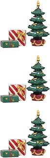 POPETPOP Decoração de Aquário de Natal - 3 Conjuntos de Aquário de Árvore de Natal Ornamento de Resina de Aquário Árvore de Natal Micro Ornamentos de Paisagem para Decoração de Mesa de