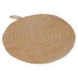 Luxshiny Luffa Dampfgarereinsatz Rund 20cm Wiederverwendbare Dampftuch Matte aus Natürlichem Luffaschwamm Antihaftend für Bambusdämpfer Dörrgerät Sanftes Dünsten für Gemüse und Dim Sum