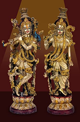 AONA Radha Rani und Lord Krishna Idol Figur Murti für Pooja, 38,1 cm Cover