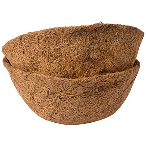 Tingmei 18 Inch Round Coco Fiber Replacement Liner for Hanging Basket (2 Pieces of Pack) Cover