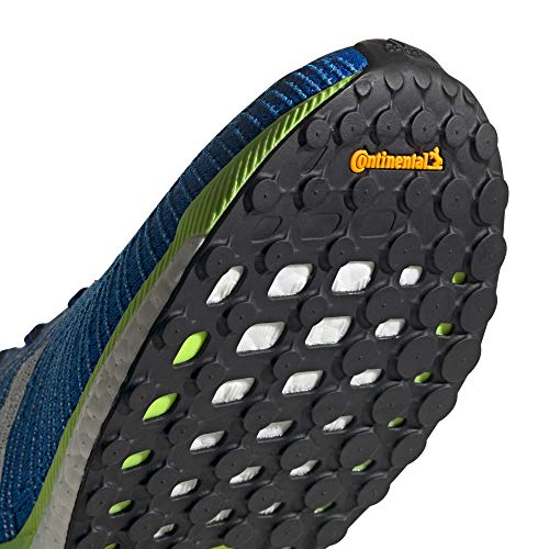 Image of adidas Men's Solarboost 19 Road Running Shoe, Glory Blue /Footwear White /Signal Green, 8.5 UK