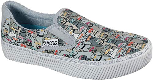 Skechers - Womens Bobs B Wild - Heart Eyes Shoes, Size: 6.5 M US, Color: Gray/Multi