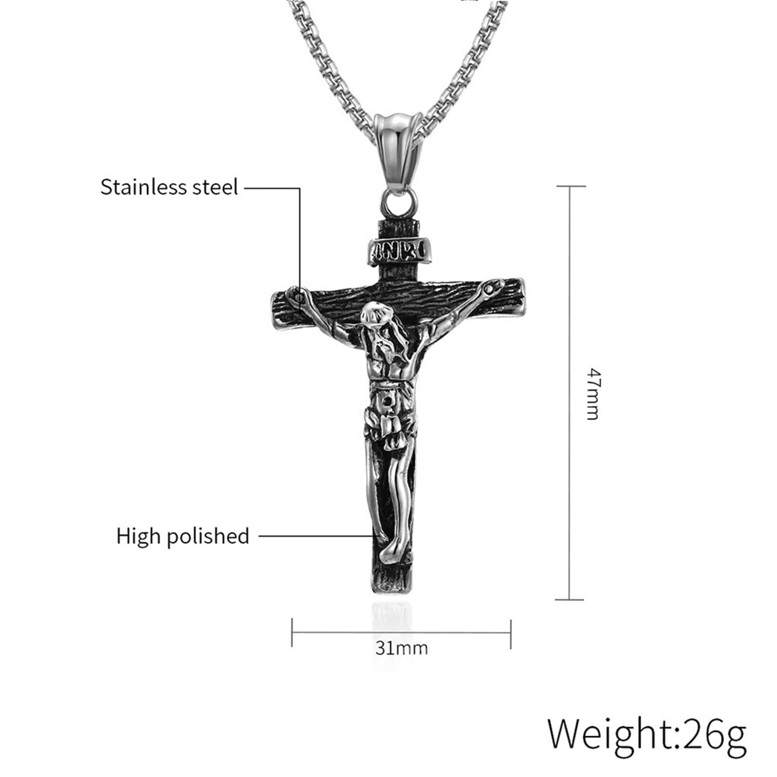 Hanger Jezus piece bicolor bezet met zirkonia's - De Goud Winkel